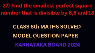 find the smallest perfect square number that is divisible by 6 8 and 18 [upl. by Troxell]