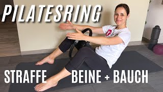 Pilates mit Pilates Ring Für starke und straffe Beine  Bauch [upl. by Ahsineb545]