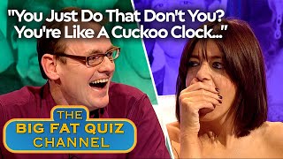 Sean Lock Finds Claudia Winklemans Outbursts Hilarious  Big Fat Quiz of the Year 2008 [upl. by Ahsitniuq673]