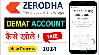 Zerodha Account Opening  How To Open Demat Account In Zerodha  Zerodha Demat Account Kaise Khole [upl. by Alger732]