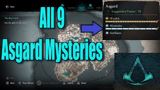 Assassins Creed Valhalla All Asgard Mysteries Locations guide [upl. by Sainana511]