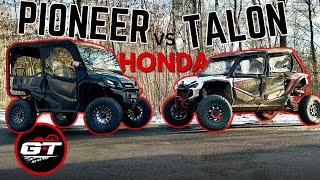 Honda Pioneer vs Talon  Which Honda SxS is Right For You [upl. by Luapnoj]