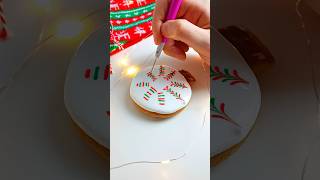 Simple Cookie Decorating Technique  DIY Snowflake [upl. by Dedrick93]