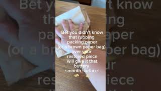 Quick Refinishing Tip  Packing Paper vintagereseller midcenturymodernfurniture refinishing diy [upl. by Millur]