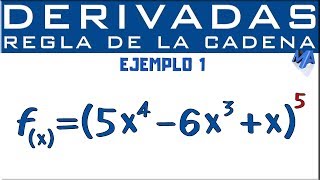 Derivadas Regla de la cadena  Función compuesta  Ejemplo 1 [upl. by Hcirdla547]