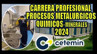 CARRERA PROFESIONAL PROCESOS METALURGICOS Y QUIMICOS FLOTACIÓN DE MINERALES CETEMIN 2024 [upl. by Oilut894]