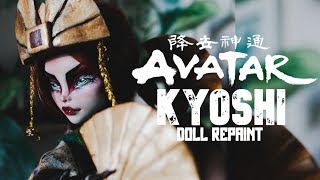 AVATAR KYOSHI  Last Airbender Doll Custom  Monster high OOAK  etellan [upl. by Akilak]