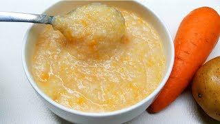 Baby Food  Carrot Potato Rice  Healthy baby food 6 to 12 months [upl. by Yenahc370]