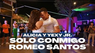 Romeo Santos  Solo Conmigo  Alicia y Yexy Jr Bachata Dance [upl. by Nicolais]