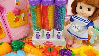 Baby doll refrigerator fruit Orbeez cake and beaty toys baby Doli play [upl. by Ayoral187]