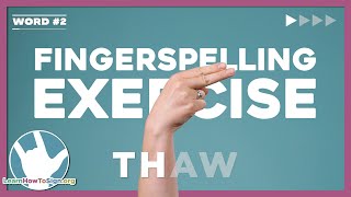 ASL Fingerspelling Practice  TH Words  Expressive [upl. by Anissa]