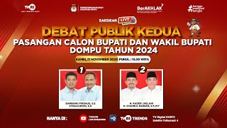 DEBAT PUBLIK KEDUA PASANGAN CALON BUPATI DAN WAKIL BUPATI DOMPU TAHUN 2024 [upl. by Feriga573]