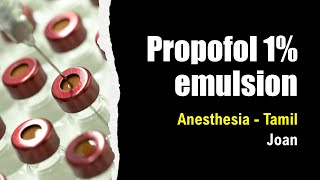 Propofol in Tamil anesthesia drug  Anesthesia technology Anesthesia surgery unconsciousamnesia [upl. by Strenta751]