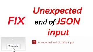 Unexpected end of JSON input  how fix JSON error JSON fixJSON JSONerror computer [upl. by Lledor]