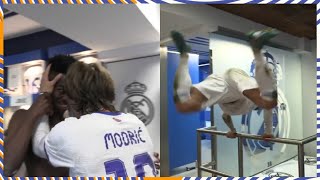 Modrić GOES CRAZY after WINNING against PSG  Champions League [upl. by Annavoj]