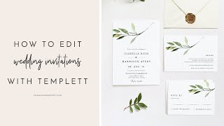 How to DIY Wedding Invitations Using Templett [upl. by Aneej]