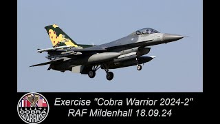 Military Aircraft action at Exercise quotCobra Warrior 2024quot  RAF Mildenhall 180924 with ATC Comms [upl. by Gnouc323]