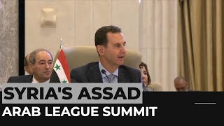 Assad gets warm reception as Syria welcomed back into Arab League [upl. by Ynaiffit]