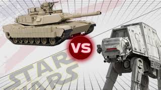 ATAT vs M1A2 Abrams Tanks x5  USA vs Star Wars Who Would Win [upl. by Cynthy]