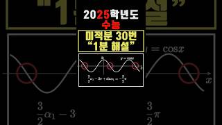 2025학년도 수능 미적분 30번 1분 해설 2025수능 2025미적분 2025수학 [upl. by Elletnohs744]