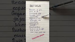 Black Pink shutdown lyricsenglish Koreanblackpink shutdown lyrics rvlyricsshorts [upl. by Acenes]