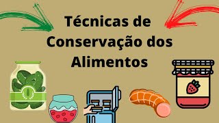 TÉCNICAS DE CONSERVAÇÃO DO ALIMENTO defumação desidratação imersão e resfriamento [upl. by Aneerb]