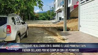 Trabajos realizados en el barrio El Lago fueron sellados por no cumplir con los permisos [upl. by Raffo]