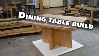 Making a Square Dining Room Table Live edge blackbutt rustic table [upl. by Humo]