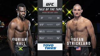 Uriah Hall vs Sean Strickland Full Fight Full HD [upl. by Atteyek412]