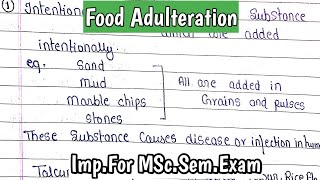 Food Adulteration Types Of Food Adultrant  Environmental Chemistry  MScNotes KanhaiyaPatel [upl. by Ruby]