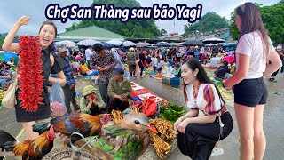 Chợ phiên San Thàng sau siêu bão Yagi  hoạt động mua bán và hàng hoá dần trở lại nhộn nhịp [upl. by Erine]