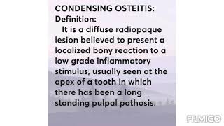 Condensing Osteitis [upl. by Etennaej]