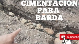 CIMENTACIÓN PARA BARDA DESPLANTE [upl. by Nacnud]