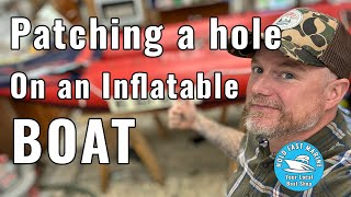 How to  Repair an inflatable boat  Hypalon or PVC [upl. by Ihculo]