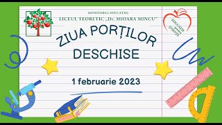 Ziua Porților Deschise  1 februarie 2023  Liceul Teoretic ”Dr Mioara Mincu” [upl. by Shurlocke69]