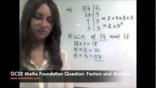 Factors and Multiples GCSE Maths F Exam Question [upl. by Azeria]