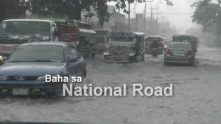 Philippines  Flooding at National Road Muntinlupa [upl. by Aretta]