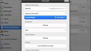 2013 iPad  Changing App Store Country Settings [upl. by Eleonora]