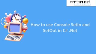 How to use Console SetIn and SetOut in C Net [upl. by Hanah256]