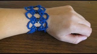 Needle Tatting Bracelet With Buttons [upl. by Annia]