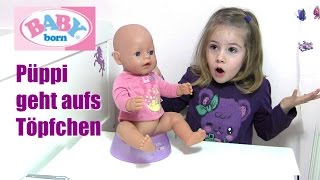 Hannahs BABY born Püppi geht aufs Töpfchen und bekommt eine neue Windel  Zapf Creation [upl. by Ainatit]