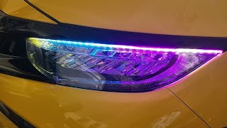 2020 Honda Civic TypeR LE got beautiful ambient lights installed [upl. by Rhodie]