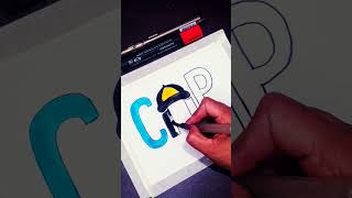 Cap hand lettering youtubeshorts art calligraphy viralvideo handwritting handlettering [upl. by Sheffy]