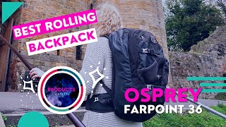 Osprey Farpoint 36 Wheeled Travel Pack  Best Rolling Backpack of 2022 Osprey backpacking [upl. by Roer]