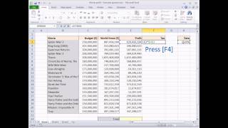 Excel Quick Tip 2  The Quickest Way to put Dollar Signs into a Formula  Wise Owl [upl. by Eiramanitsirhc]