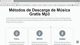 «【 Como Bajar Musica Gratis 】 MP3 » ¡3 Metodos FACILES » [upl. by Auqinom778]