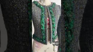 Italian wool tweed sew fashion sewingprojects sewing beading [upl. by Rorke]