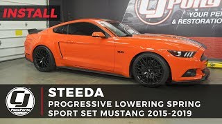 20152023 Ford Mustang Install Steeda Progressive Sport Lowering Springs [upl. by Anale]