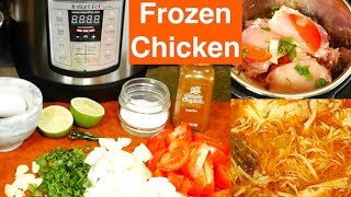 Instant Pot Mini Frozen Chicken Recipe [upl. by Cirdek]