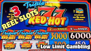 We tried our luck on this Triple Red Hot 7 Slot Machine casino slots [upl. by Ardiek]